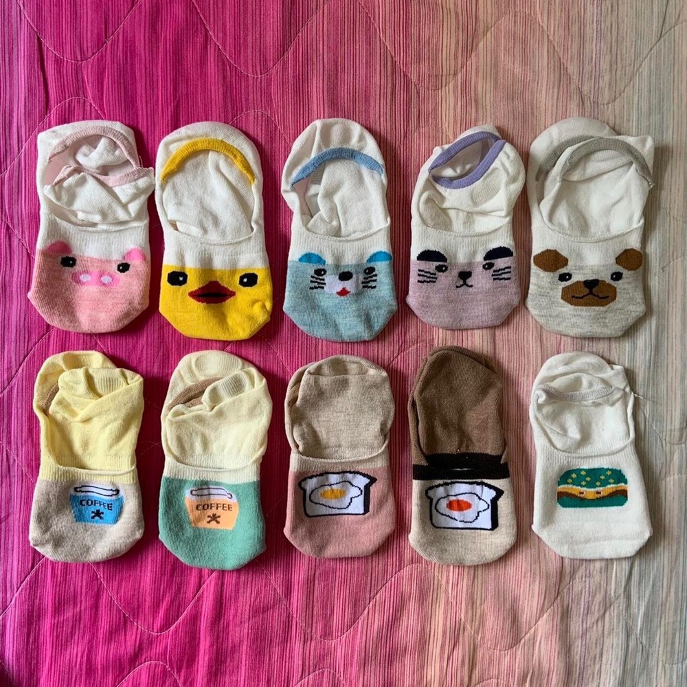 Super Cute Graphic No-Show/Invisible Socks